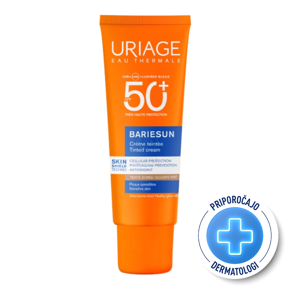 Uriage Bariesun, tonirana krema za zaščito pred soncem za občutljivo kožo - Doree - ZF50+ (50 ml)